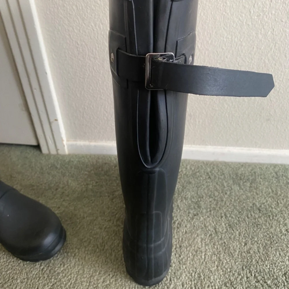 Hunter Wellies black womens 6 adjustable - Picture 3 of 3